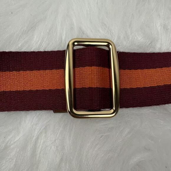 Coach Webbing Strap In Gold/Wine Multi CP892 NWT - Picture 4 of 6
